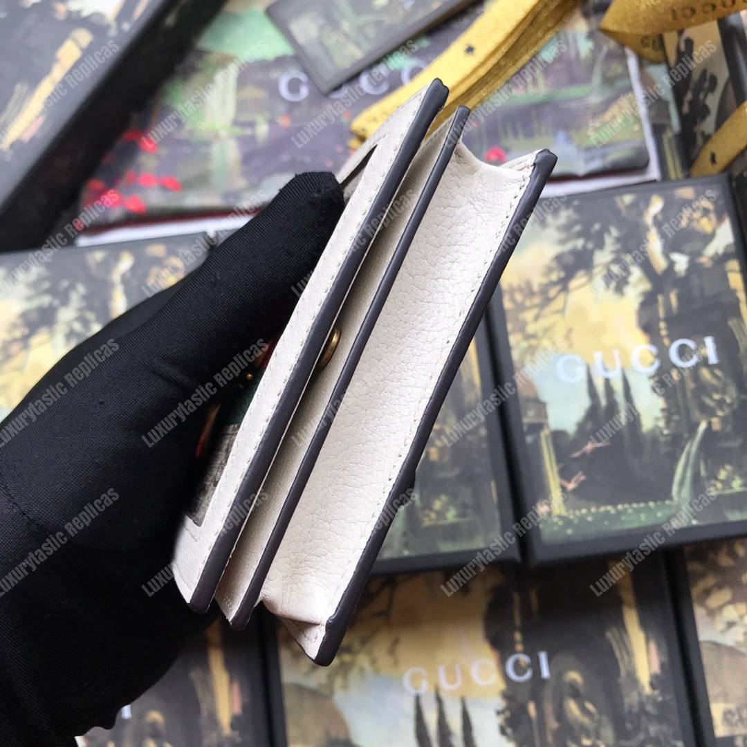 G*u*i queen margaret gg sup*e card case wallet white