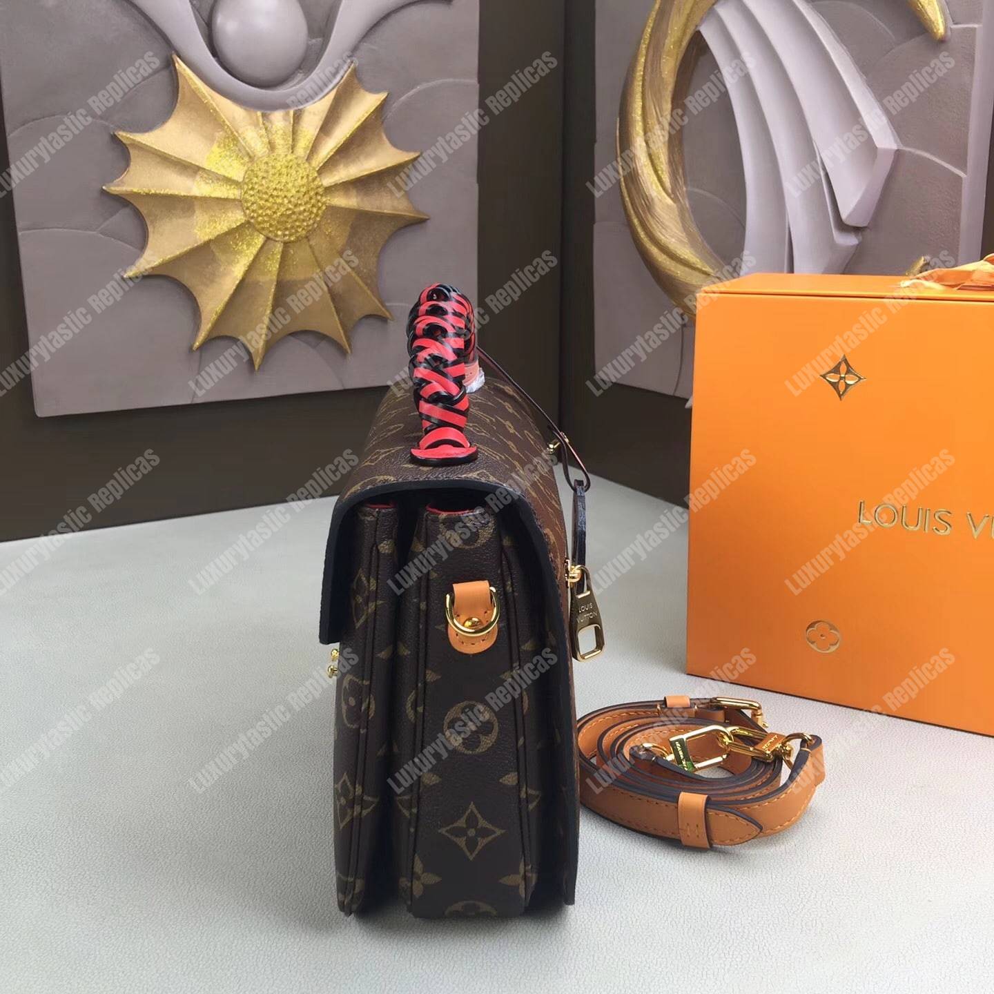 LV Pochette Metis Monogram Coquelicot Red