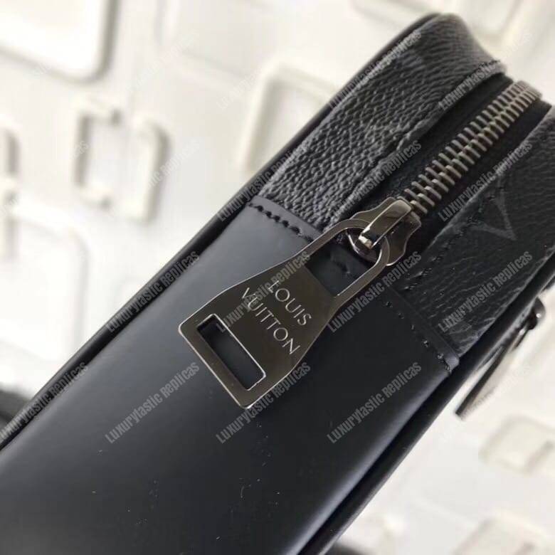 LV Kasai Clutch Monogram Eclipse