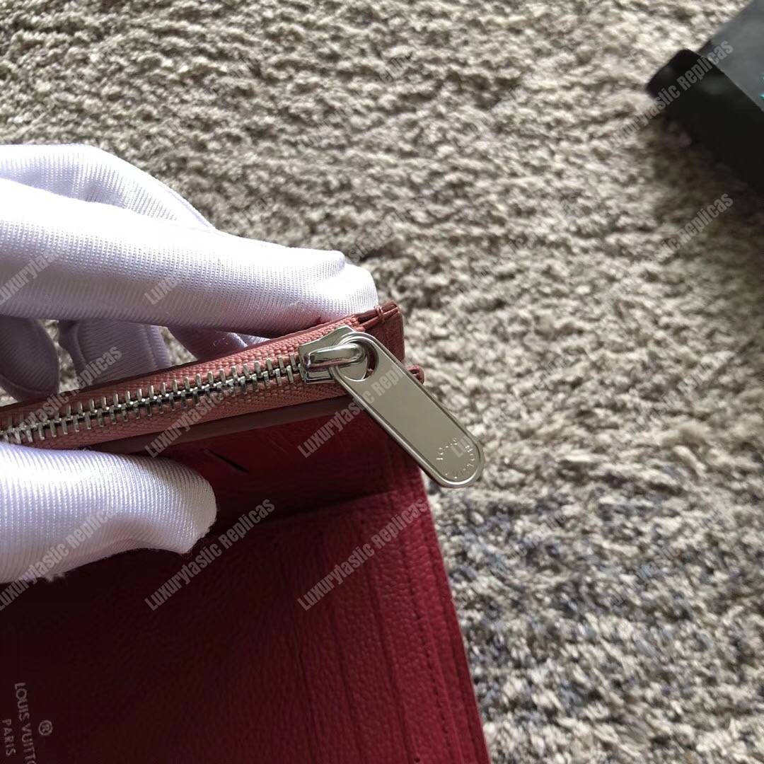 LV MyLockMe Compact Wallet Rose Boudoir Lie de Vin