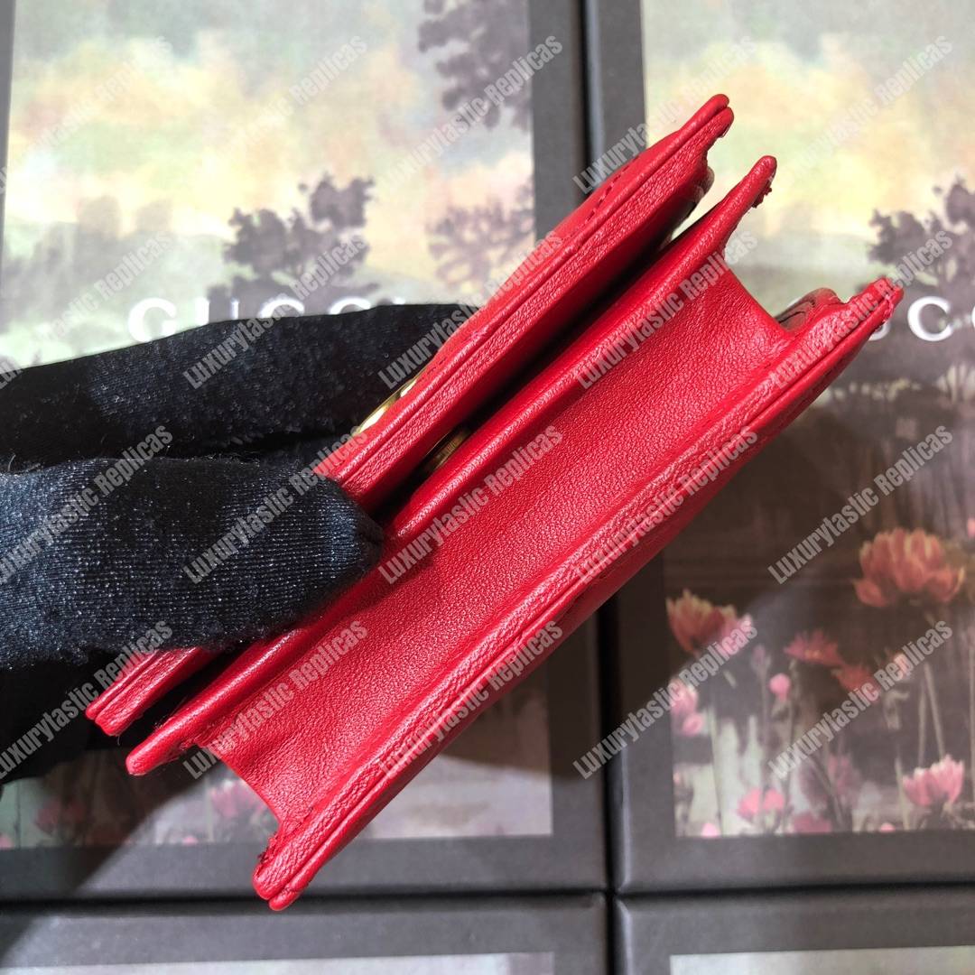 G*u*i gg marmont card case wallet red