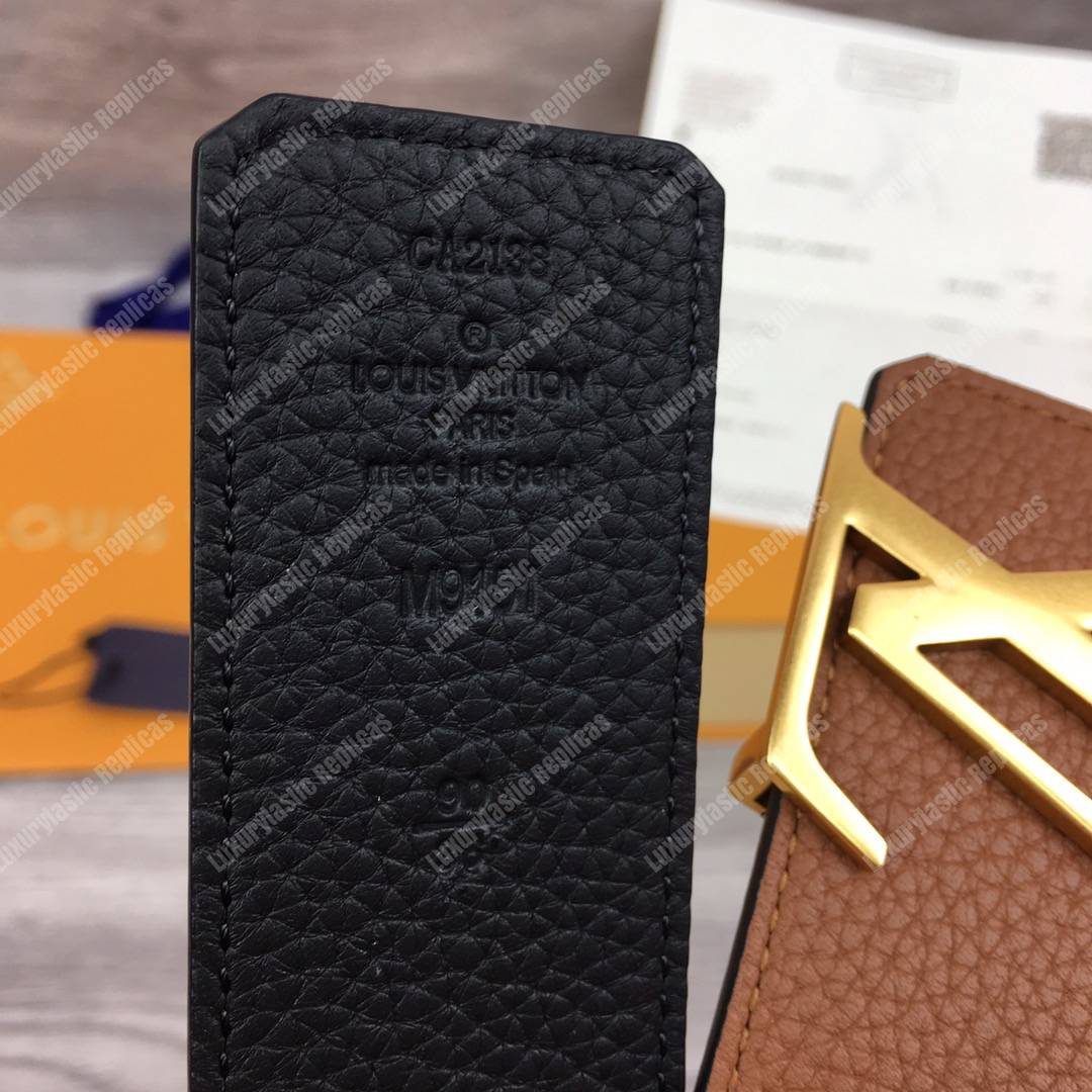 LV Initiales 40MM Reversible Utah Leather Belt Brown