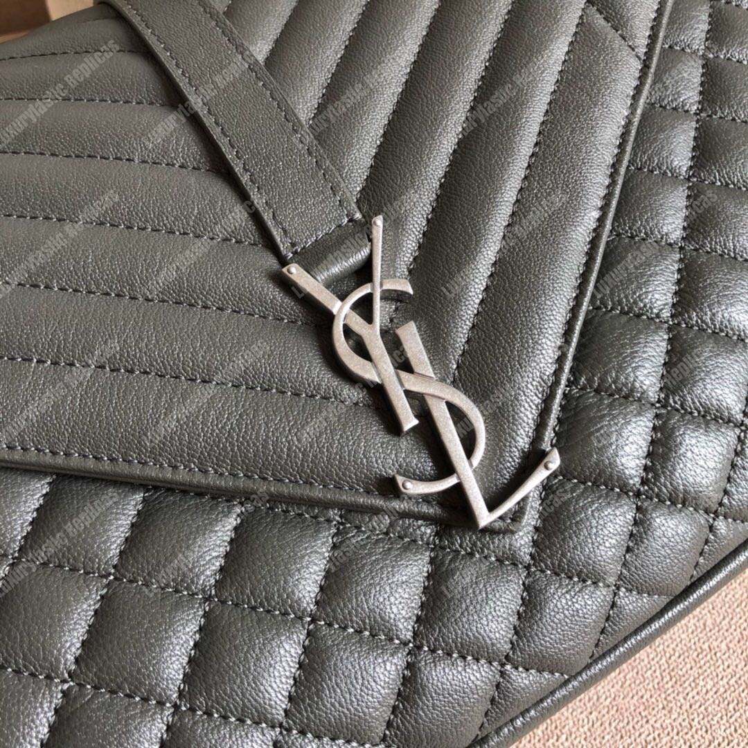 Saint Laurent Classic Large Soft Envelope Dark Anthracite