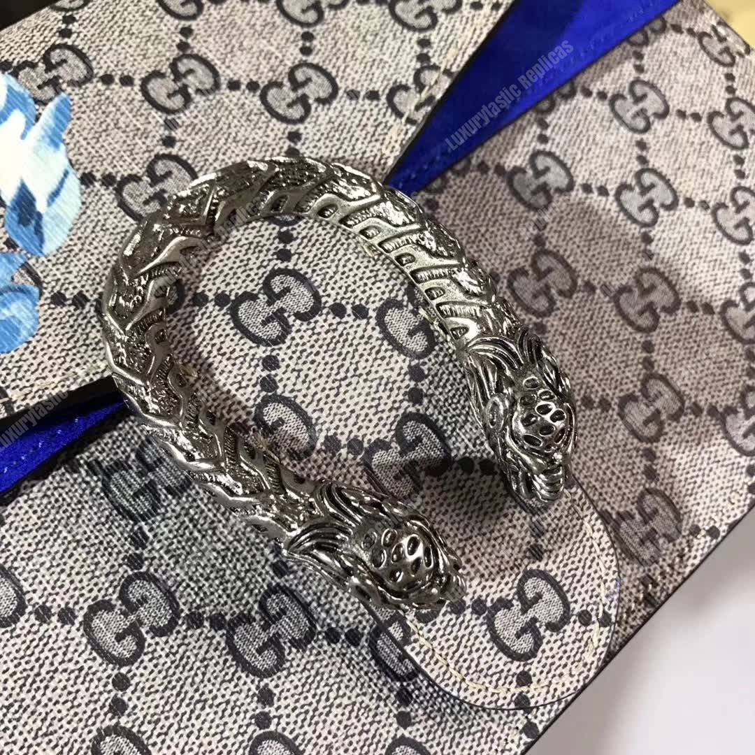 G*u*i dionysus gg blooms shoulder bag blue beige/ebony