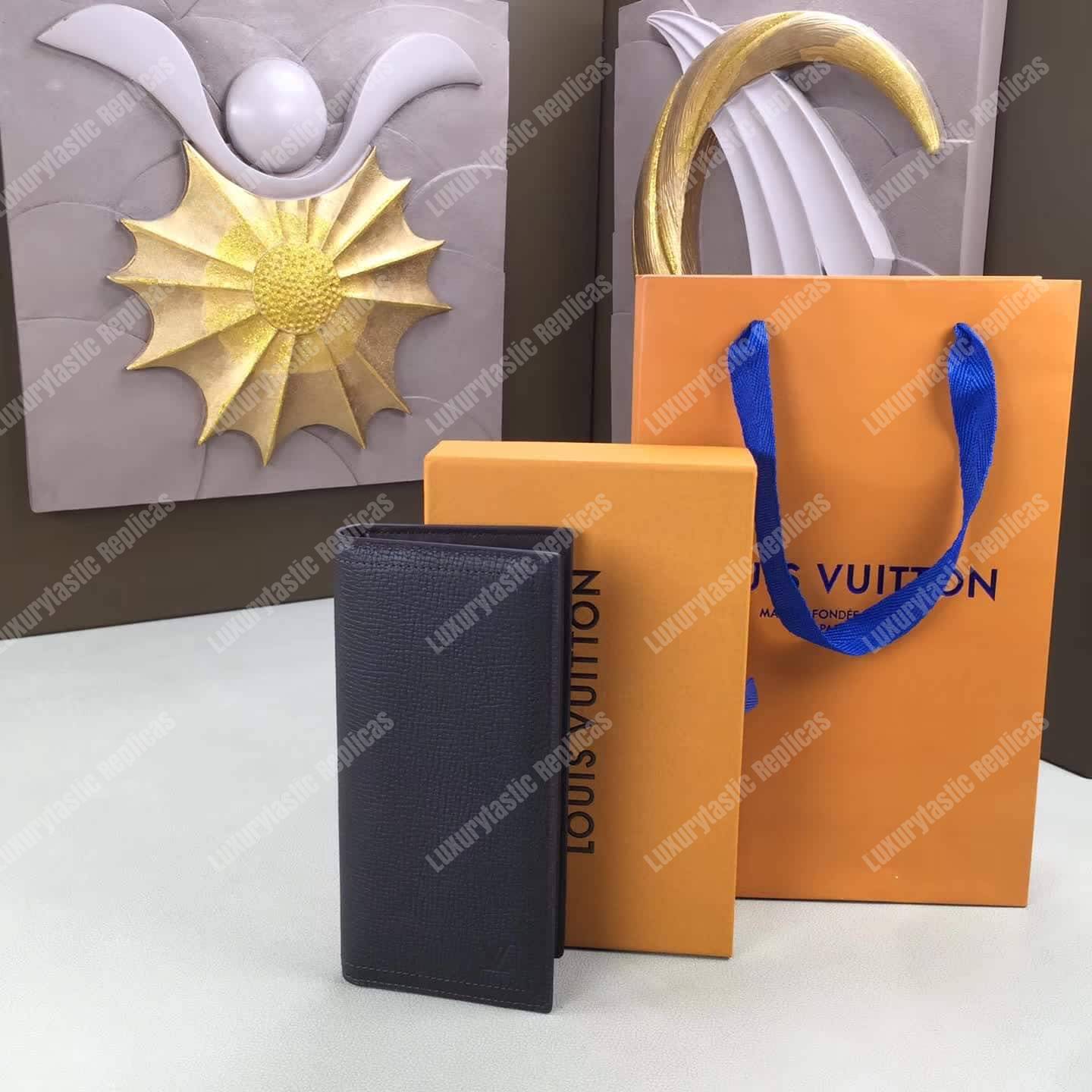 LV Long Coin Wallet Utah Leather Marron