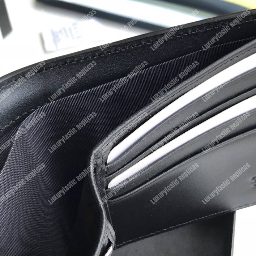 G*u*i leather wallet with G*u*i logo