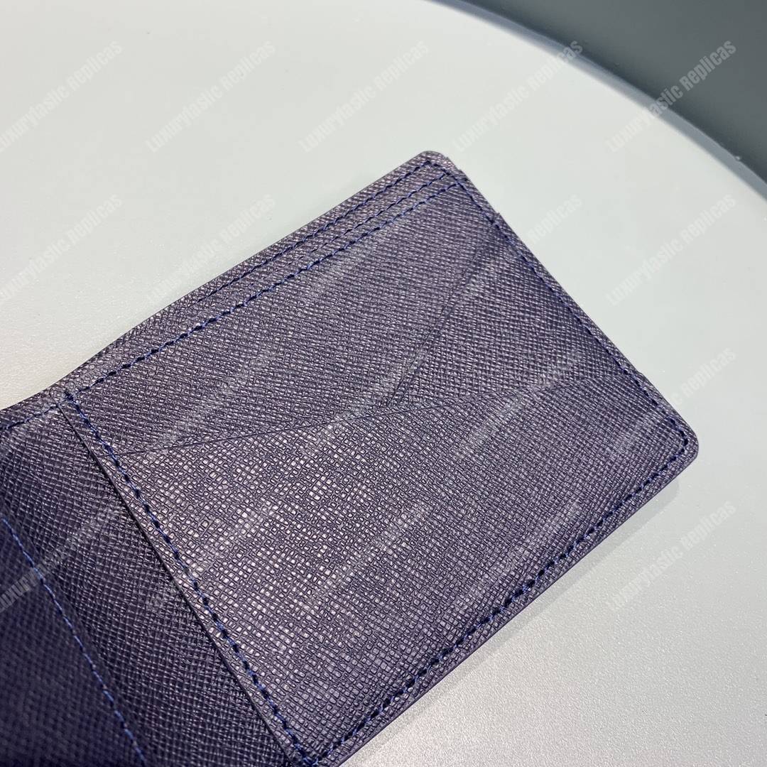 LV Multiple Wallet Blue Oxford