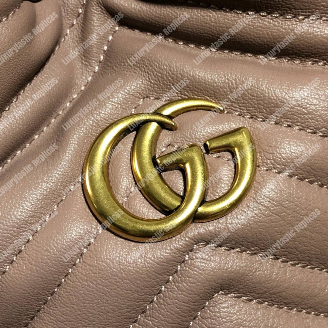 G*u*i gg marmont mini bucket bag grey