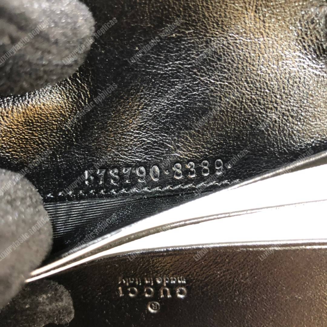 G*u*i rajah chain card case wallet black