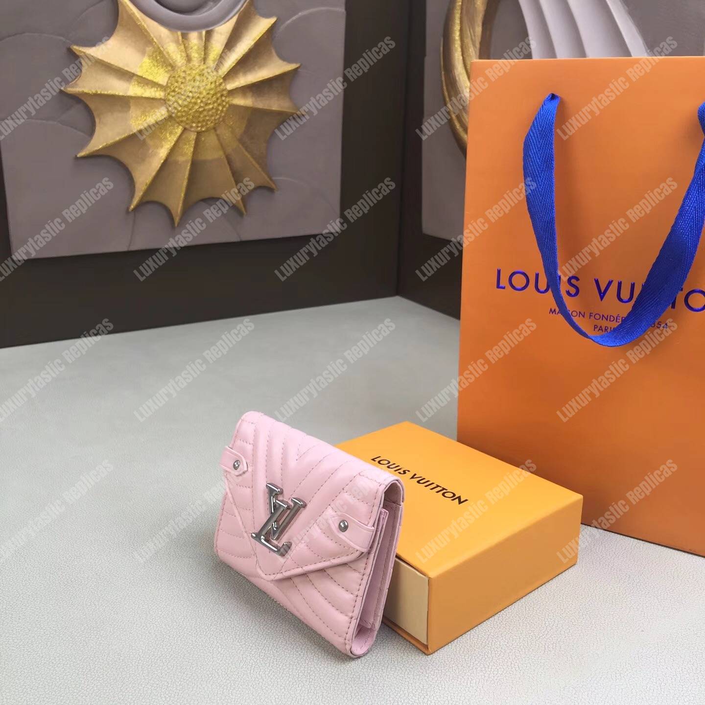 LV New Wave Compact Wallet Smoothie Pink