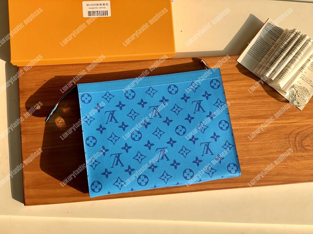 LV Pochette Voyage MM Blue