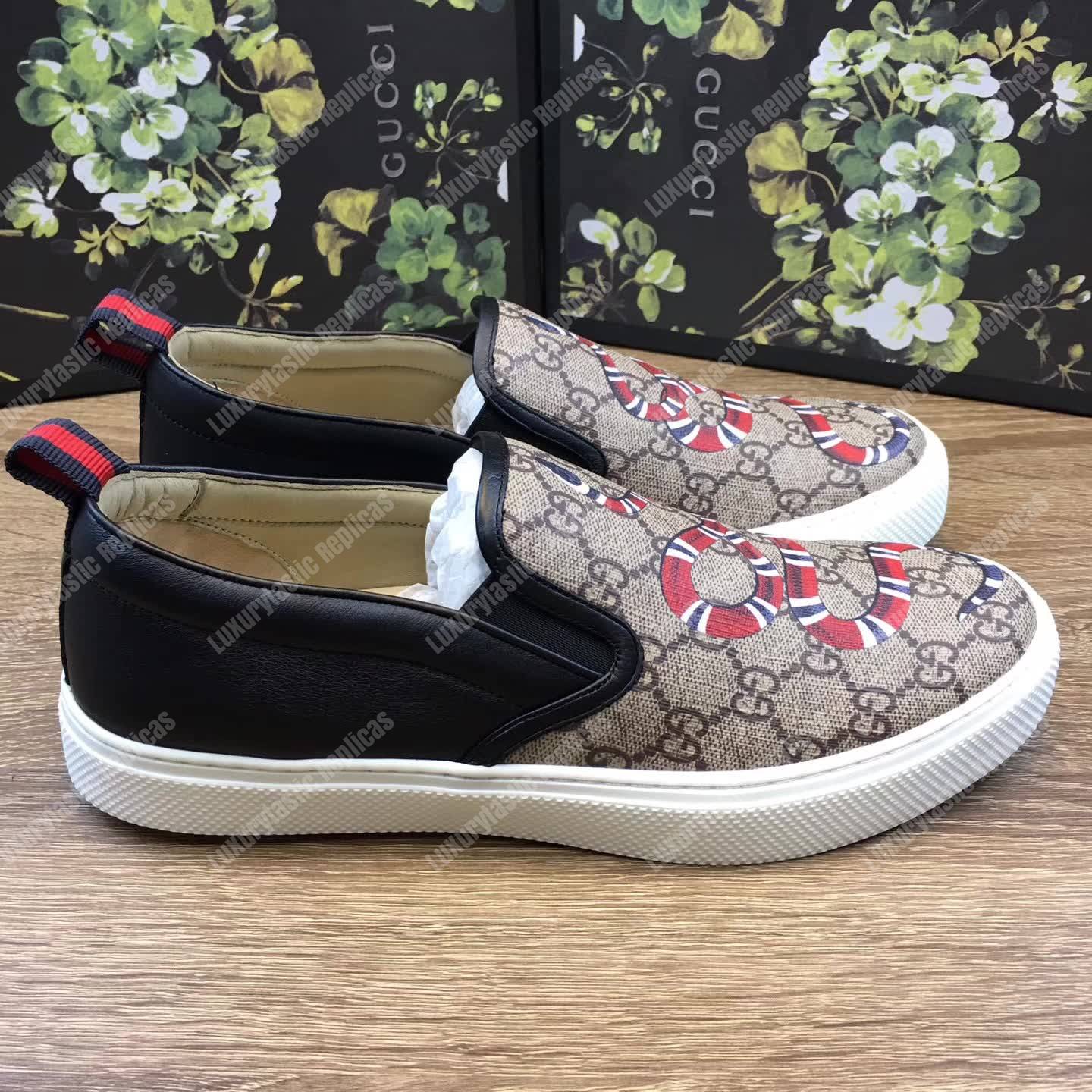 G*u*i gg sup*e snake slip-on sneaker