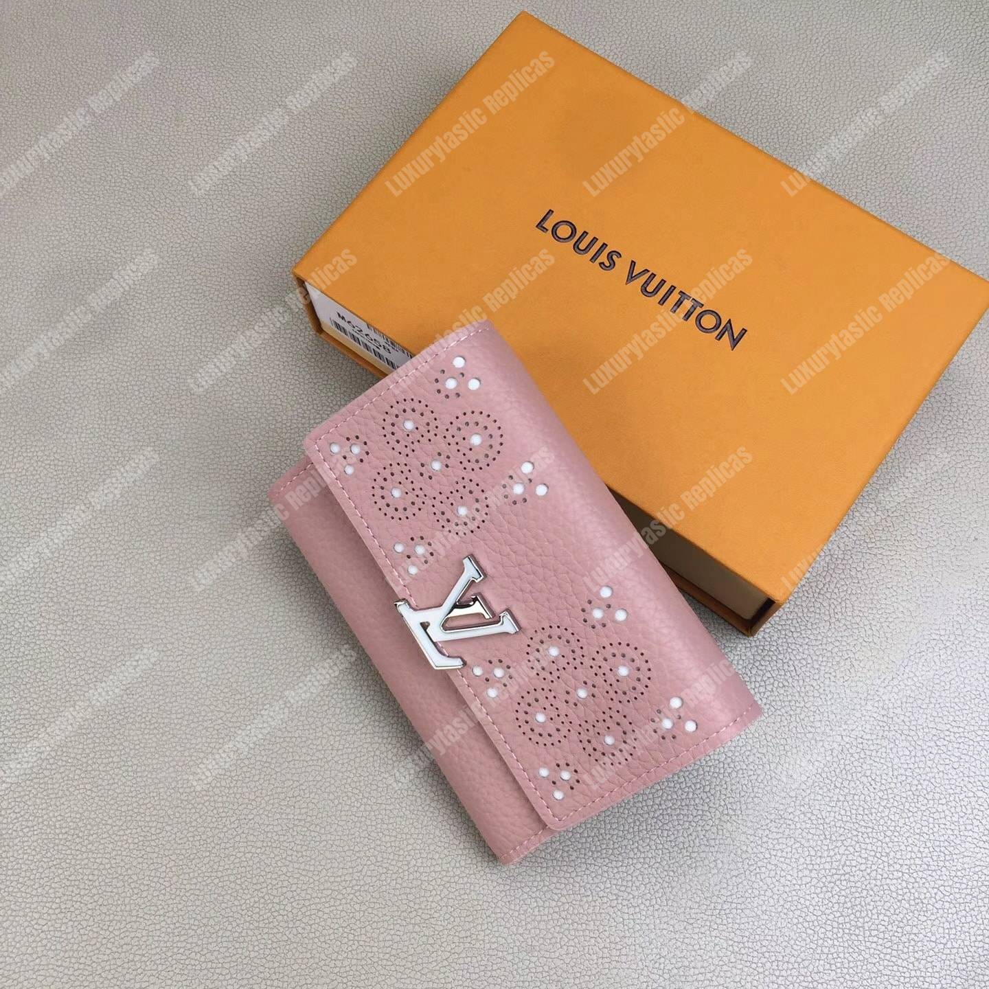 LV Compact Wallet Taurillion Leather Magnolia