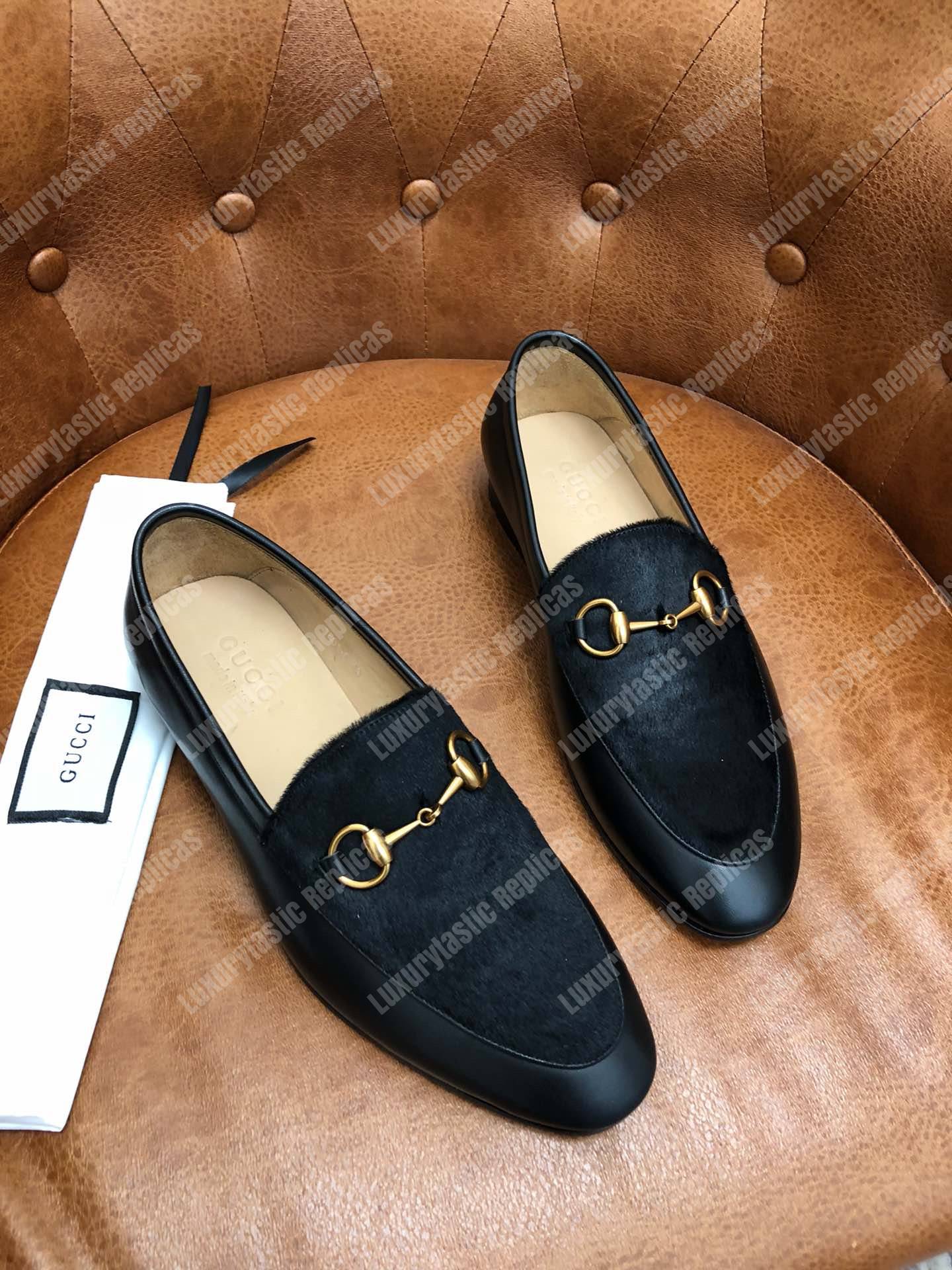 G*u*i jordaan velvet loafer black