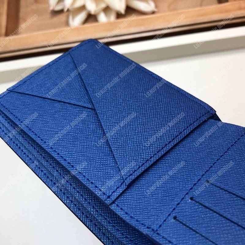 LV Multiple Wallet Taiga Monogram Navy Blue