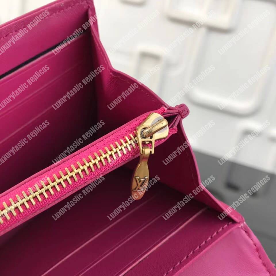 LV New Wave Long Wallet Rose Freesia Pink