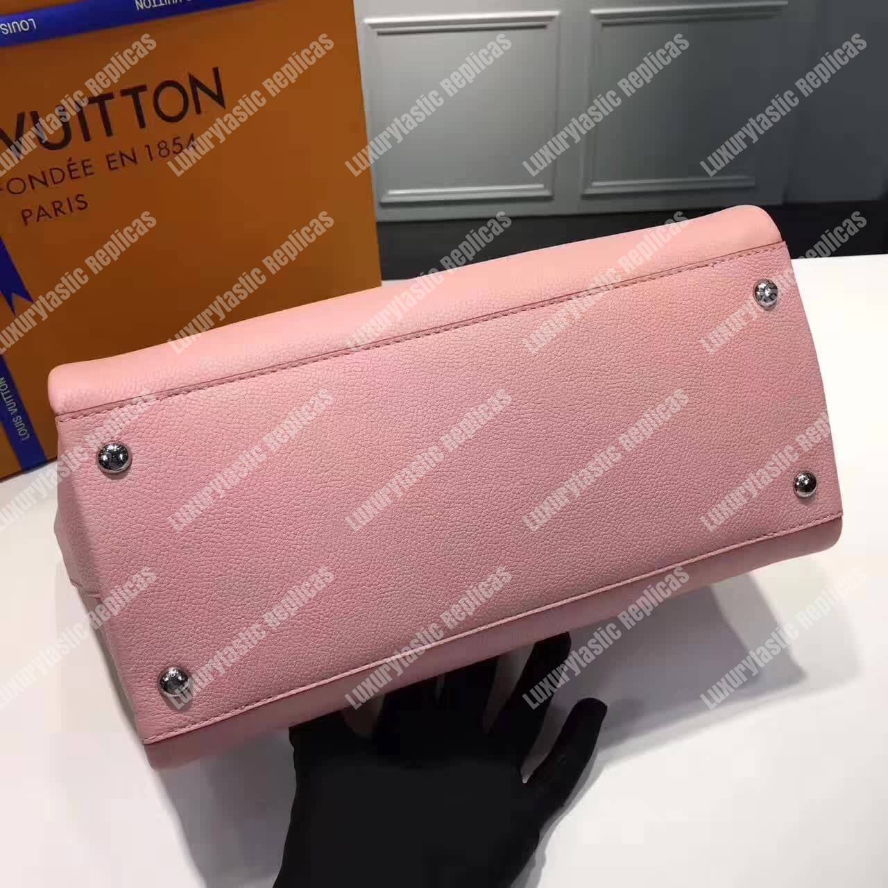 LV Lockmeto Handbag Luxury Leather Rose Poudre