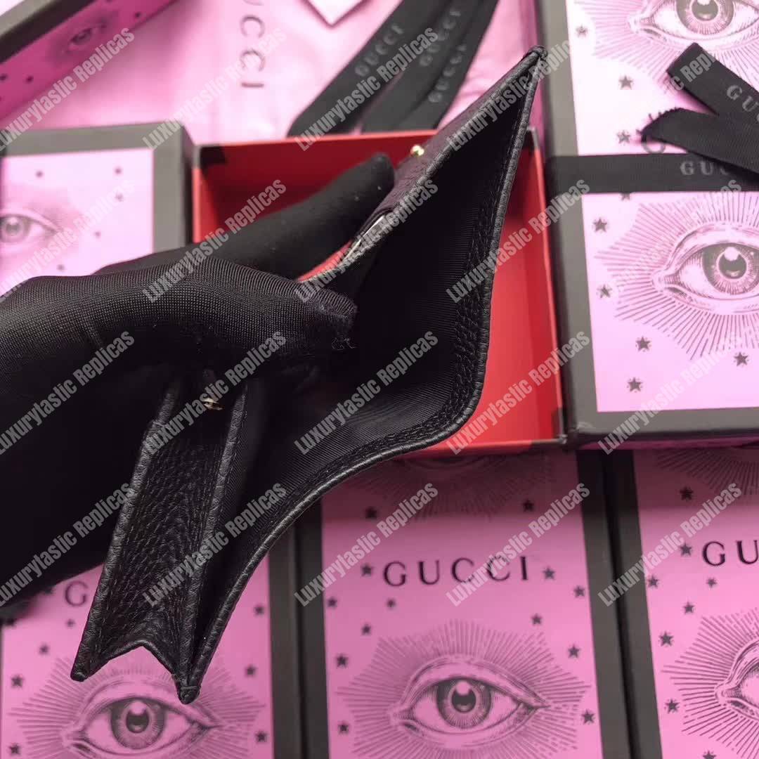 G*u*i leather card case with bosco black