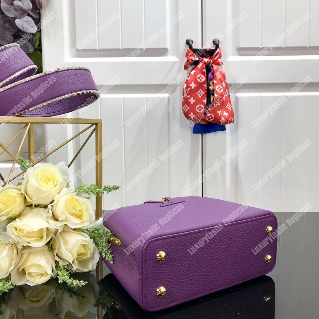 LV Capucines Mini Taurillon Python Purple