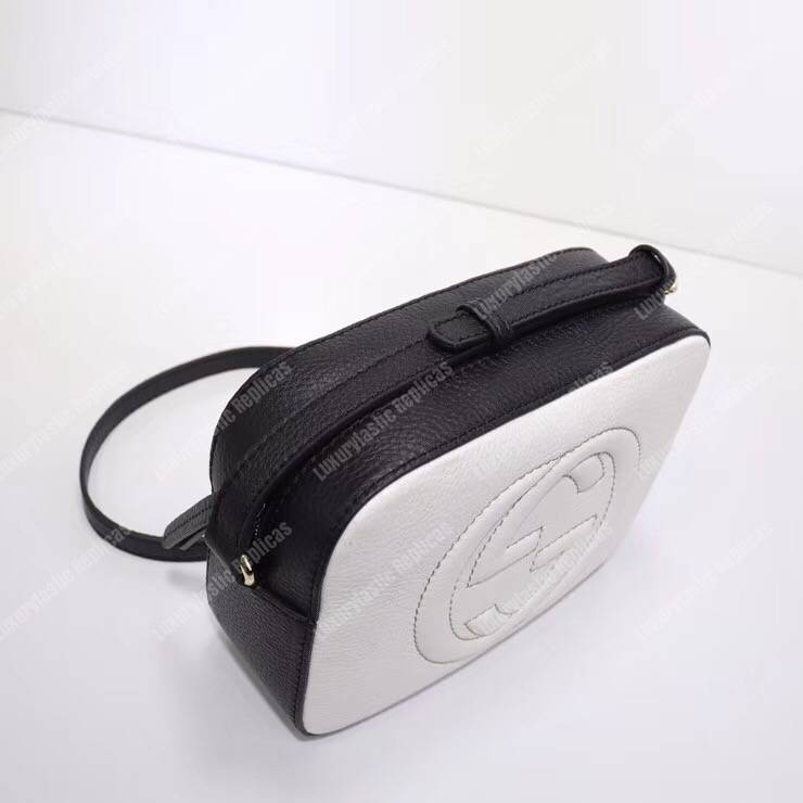 G*u*i soho small leather disco bag white/black