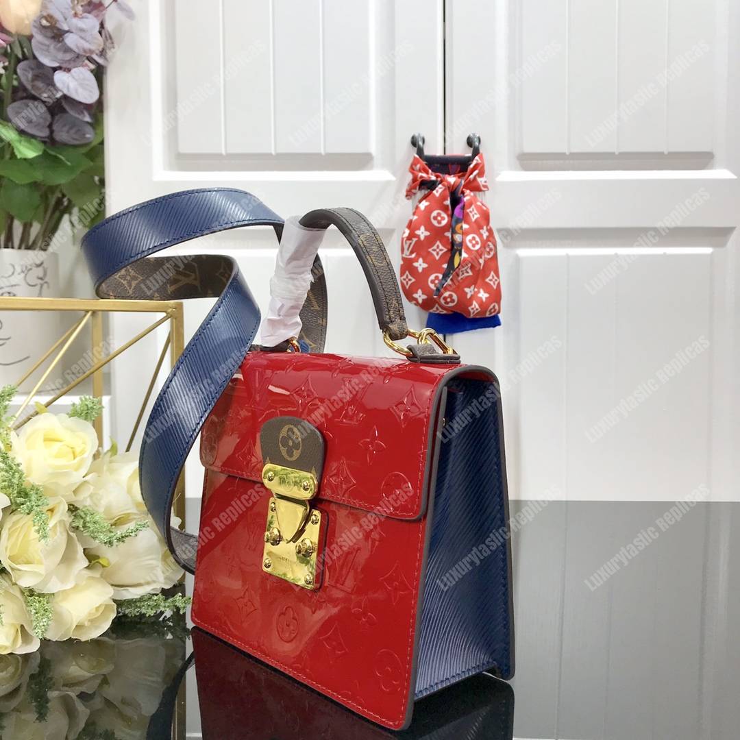 LV Spring Street Monogram Vernis Scarlet