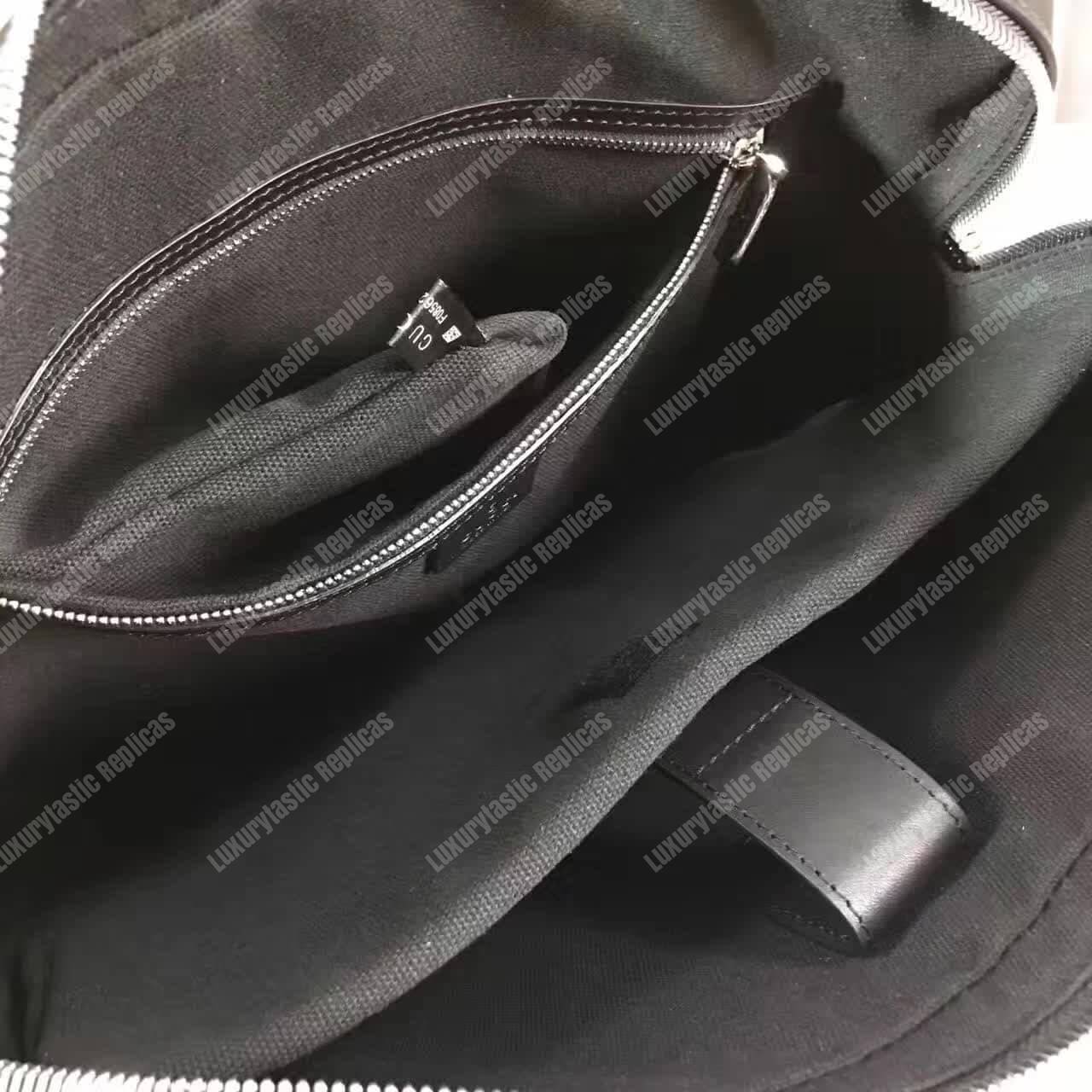 G*u*i gg sup*e briefcase black/grey canvas