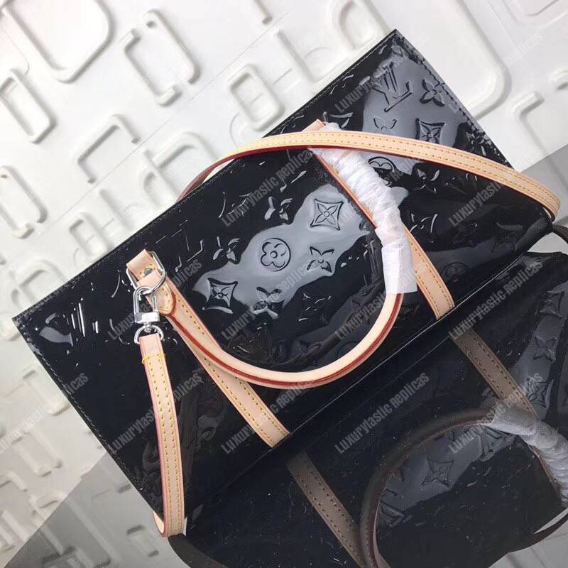 LV Monogram Vernis Neo Triangle Bag Black