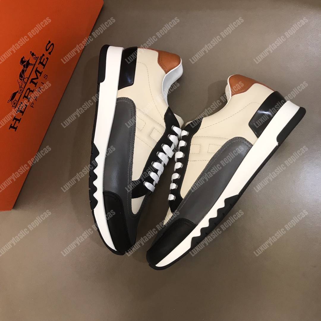 H**mes trail sneaker multicolore craie