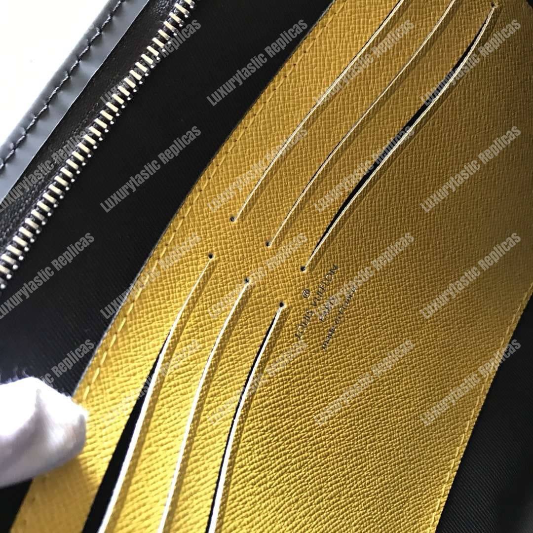 LV Pochette Voyage MM Damier Graphite Stripe Yellow