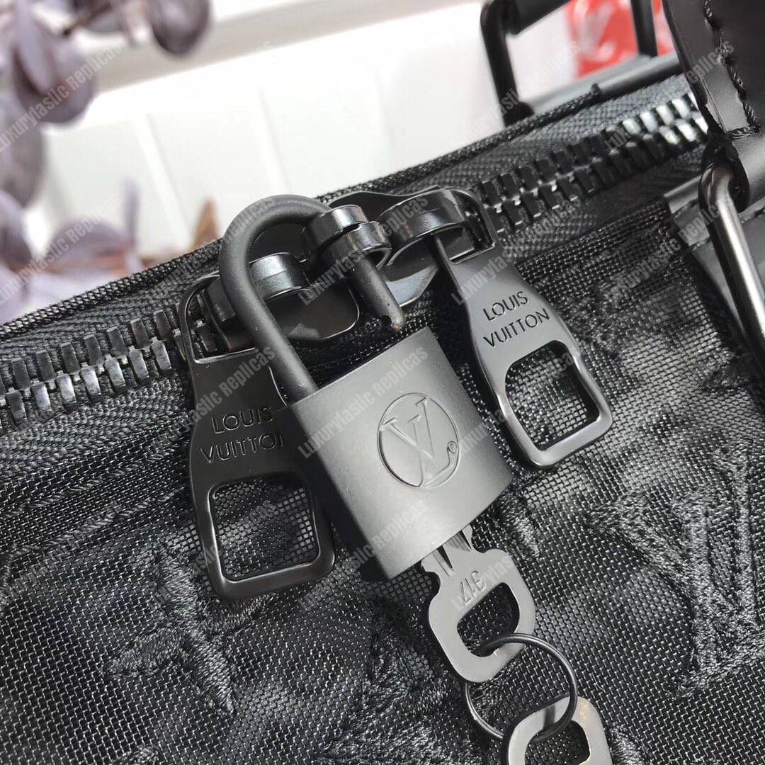 LV Abloh Keepall Bandouliere 50 Mesh Monogram