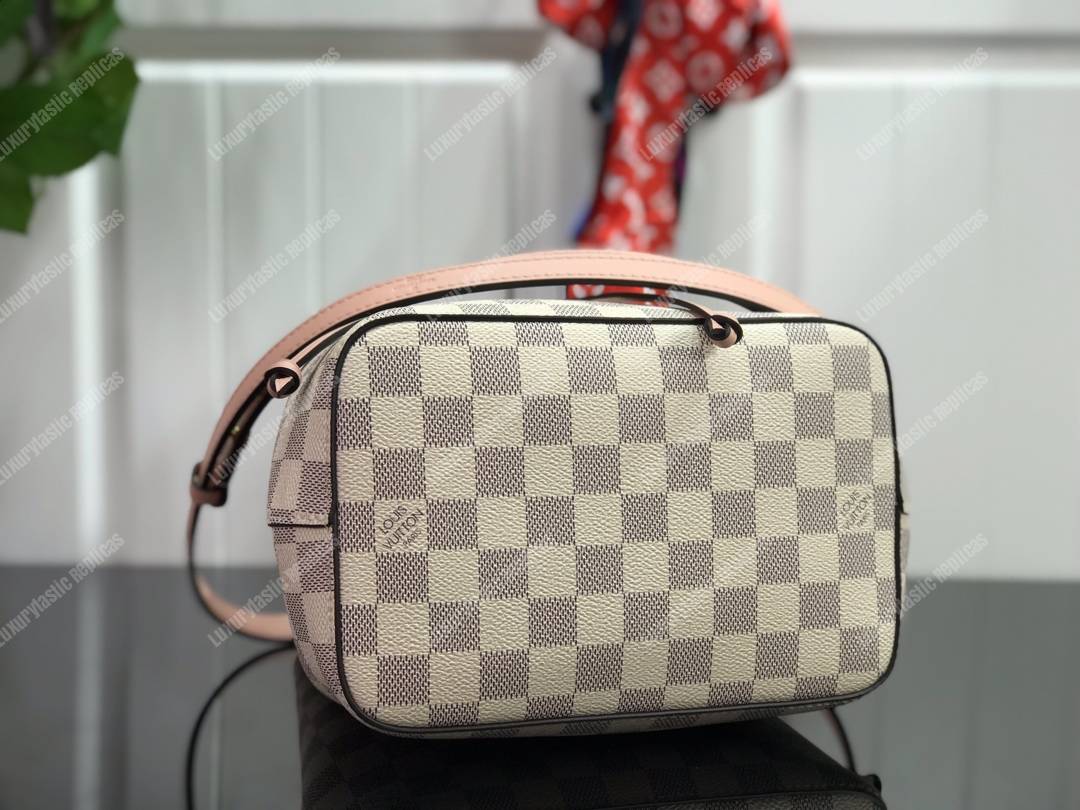 LV Noé BB Damier Azur Canvas Eau de Rose