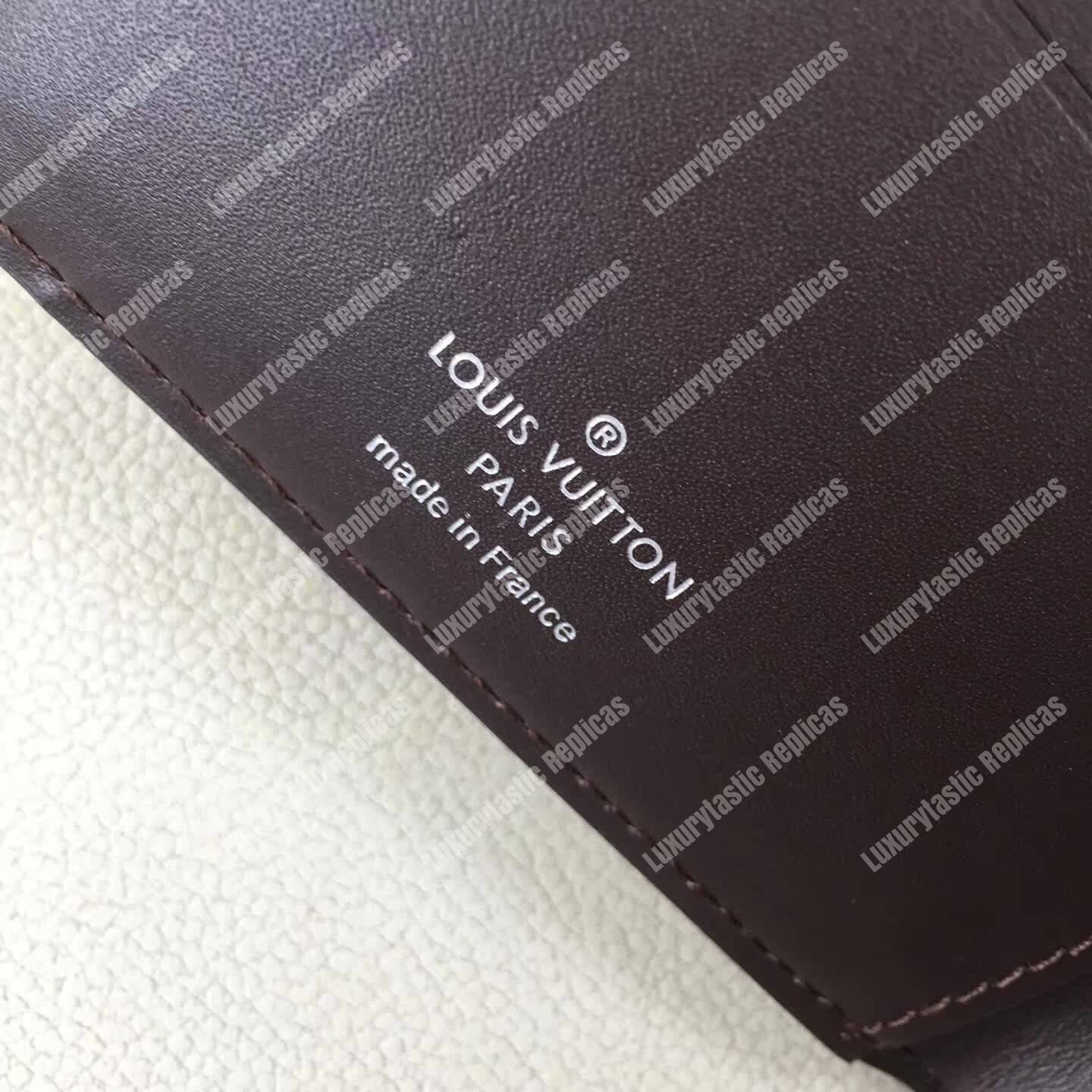 LV Compact Wallet Utah Leather Marron