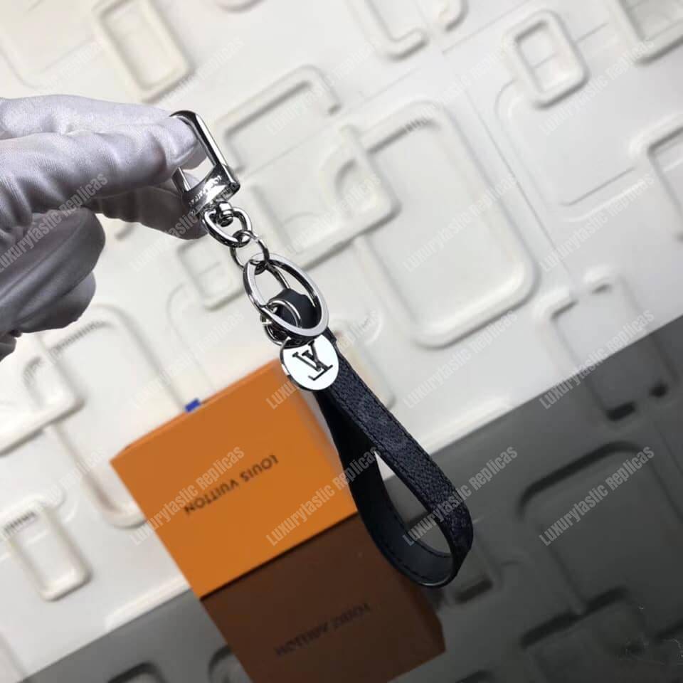 LV Dragonne Bag Charm & Key Holder Monogram Eclipse