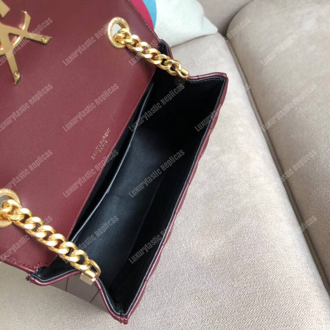 Saint Laurent Vicky Medium Dark Red