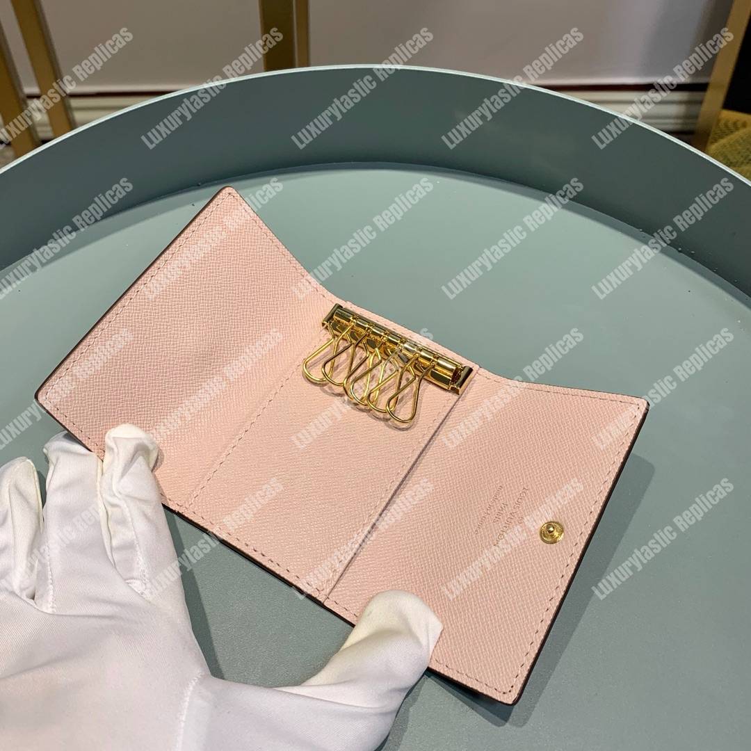 LV 6 Key Holder Damier Canvas Pink