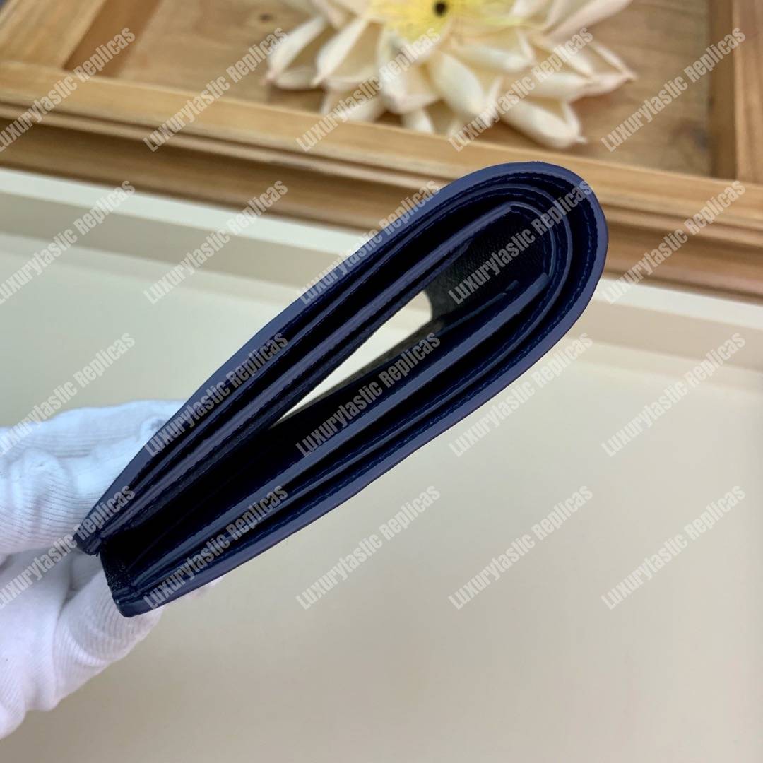 LV Multiple Wallet Epi Leather Marine Bleu Initials