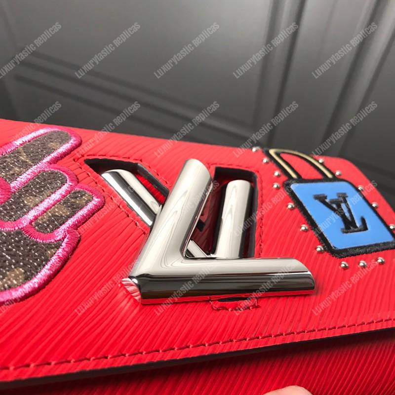 LV Twist Chain Wallet Epi Leather Travel and Trunk-Making Heritage Red