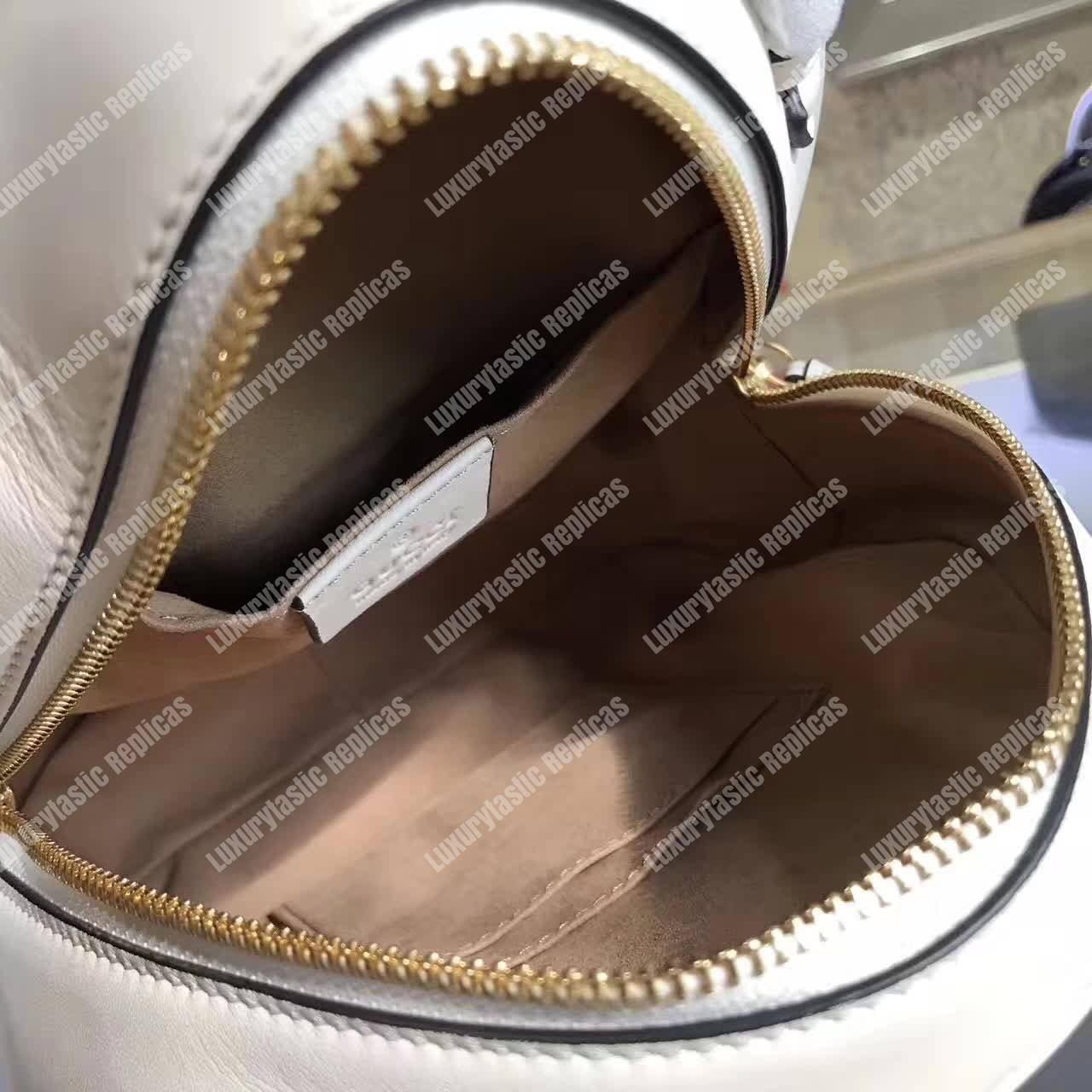 G*u*i gg marmont quilted leather backpack white