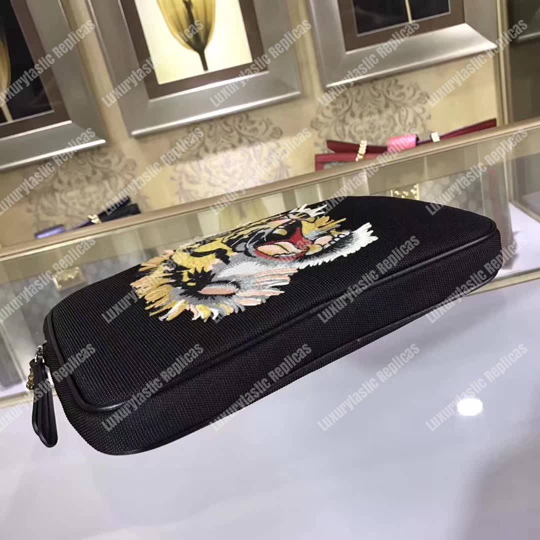 G*u*i techno canvas tablet case with embroidery tiger