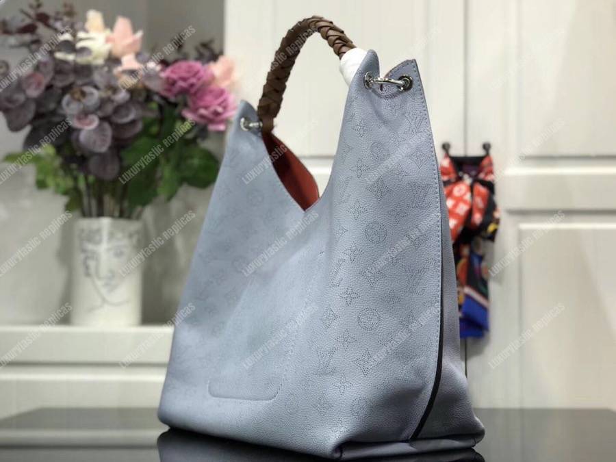 LV Carmel Mahina Monogram Bleu Horizon Pumpkin