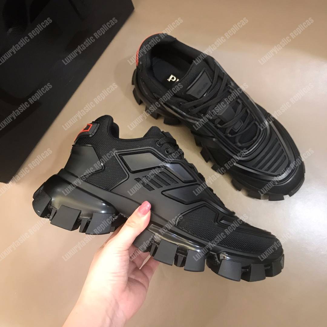 Pra*a cloudbust thunder knit sneakers black