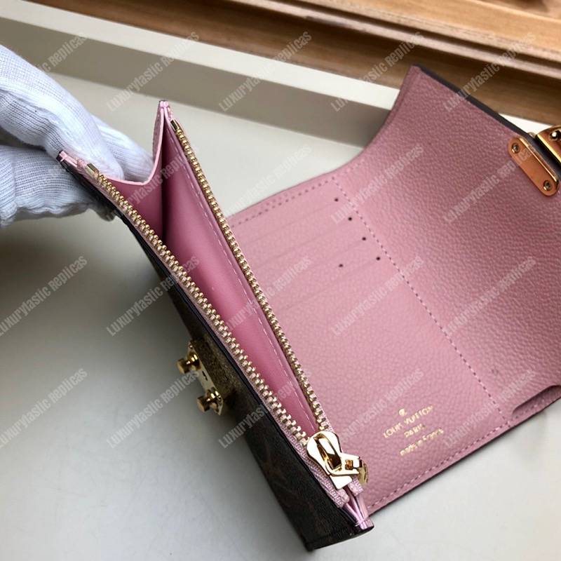 LV Pallas Compact Wallet Monogram Rose Ballerine