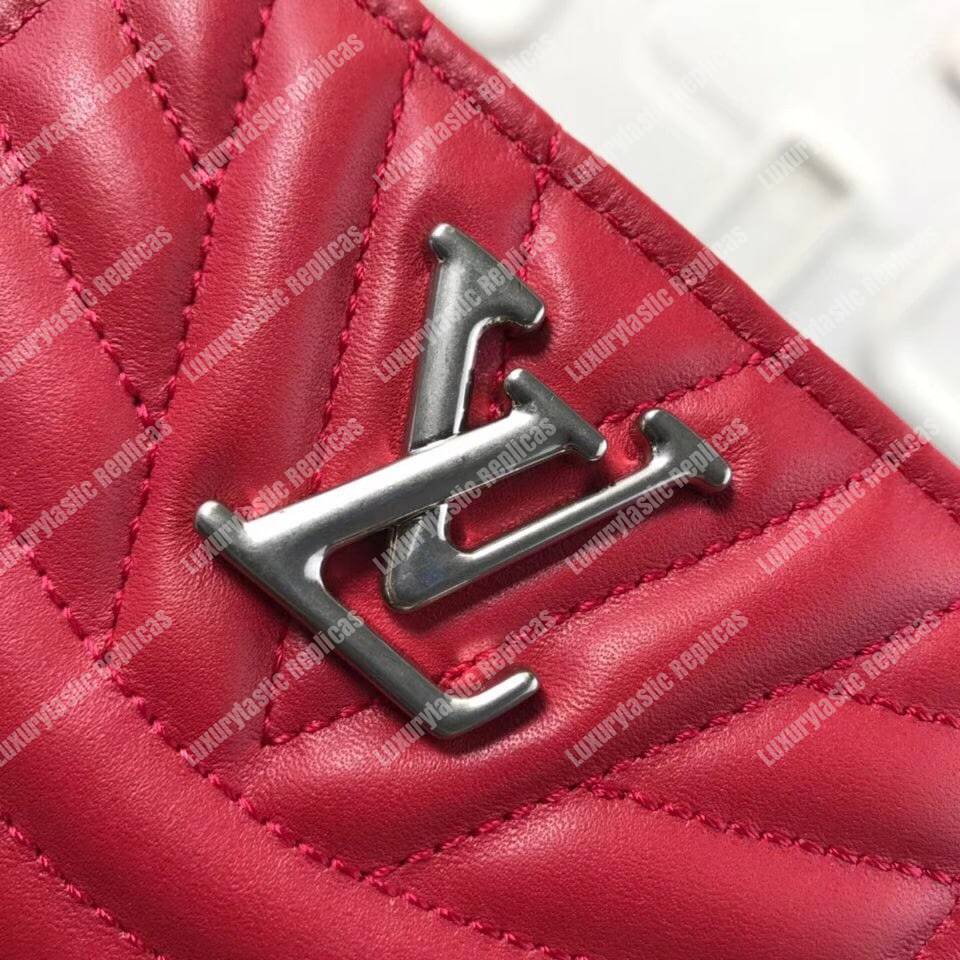 LV New Wave Zipped Compact Wallet Red
