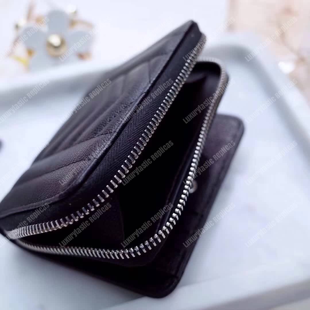 Saint Laurent Compact Zip Around Wallet Black