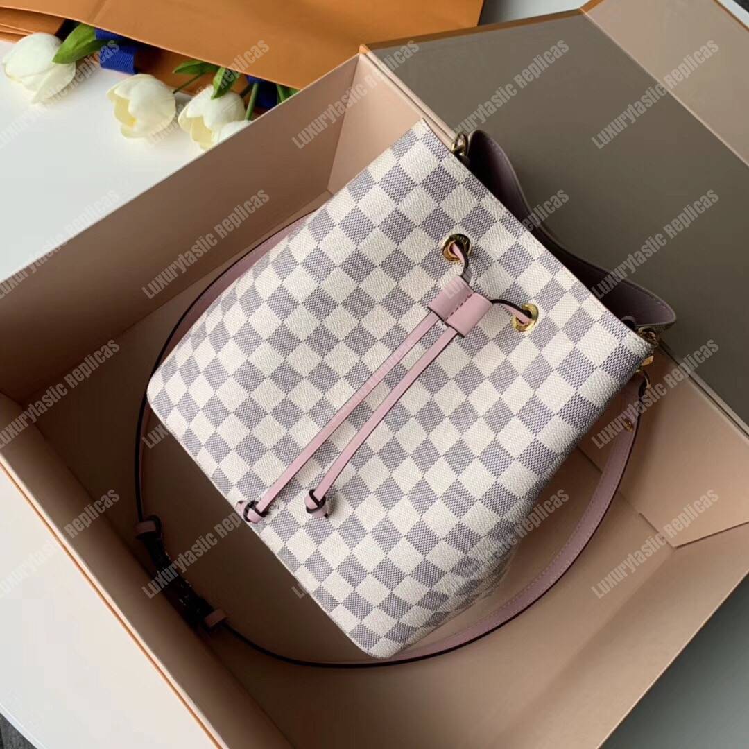 LV NéoNoé Damier Azur Canvas Eau de Rose Limited Edition
