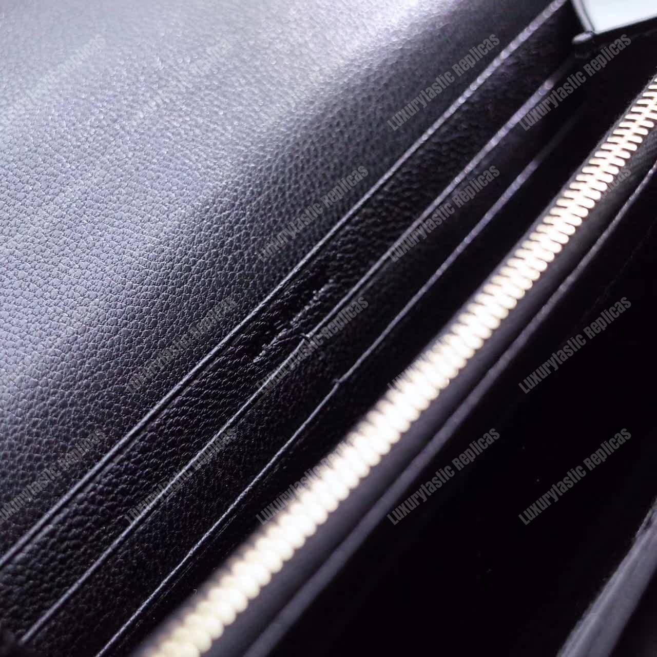 Saint Laurent Monogram Large Flap In Grain De Poudre Embossed Black