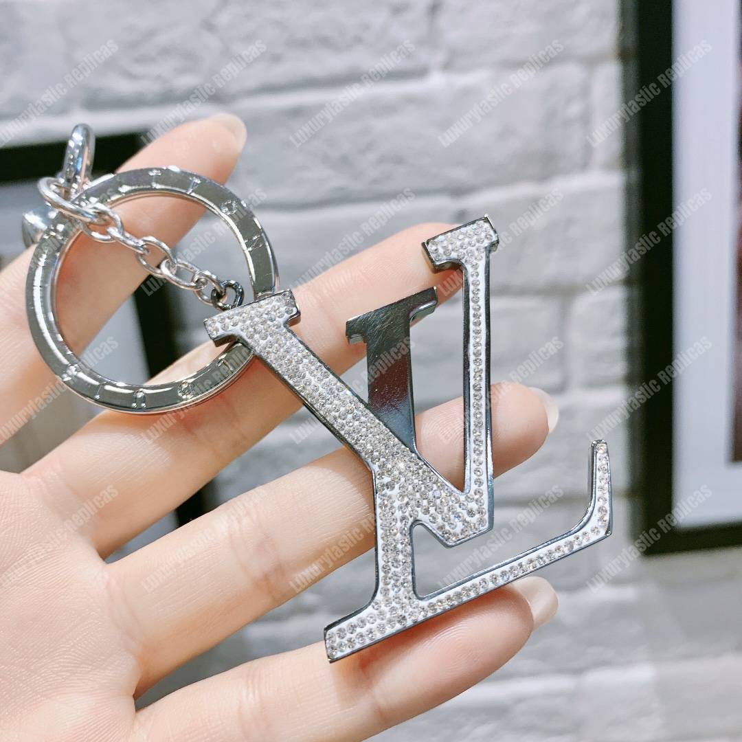 LV Capucines Strass Bag Charm And Key Holder Black