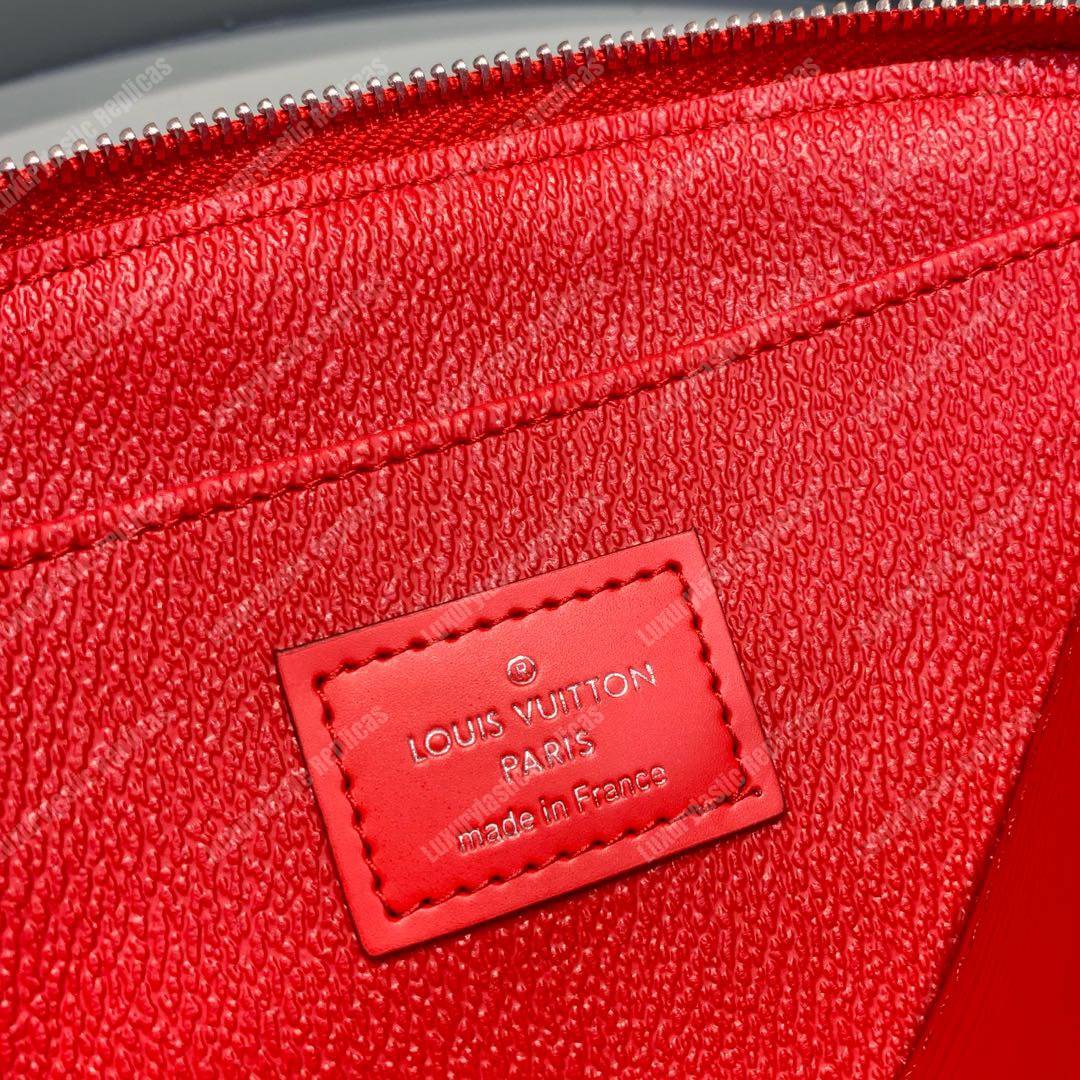 LV Cosmetic Pouch PM Epi Leather Coquelicot