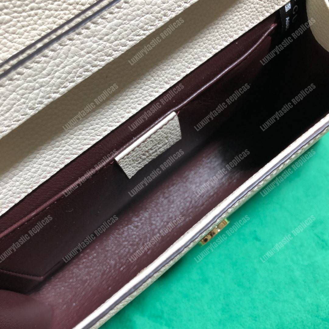 G*u*i zumi white smooth leather small shoulder bag