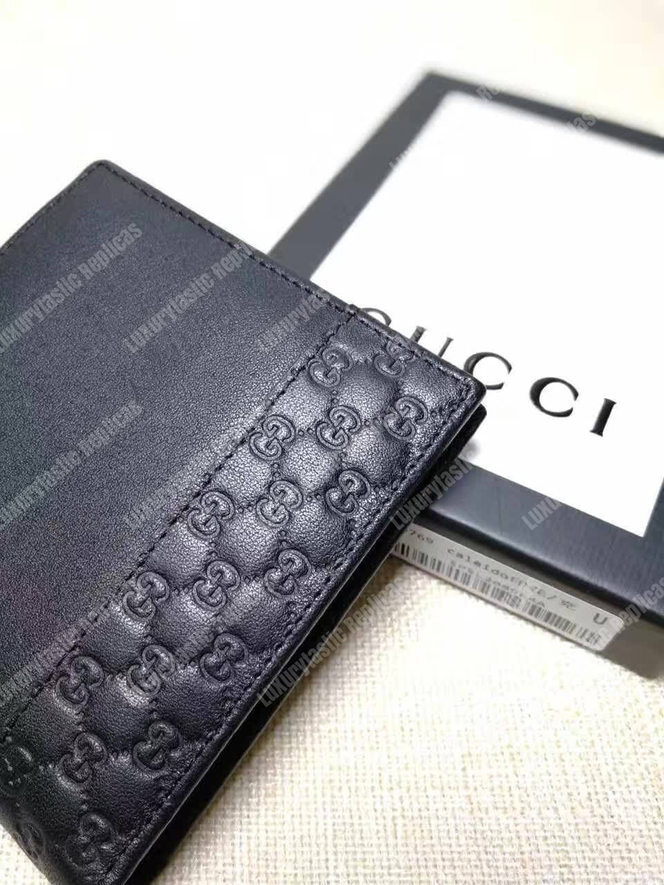 G*u*i gg leather wallet with microG*u*issima black